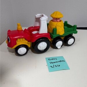Colorful Farm Tractor Toy with Farmer